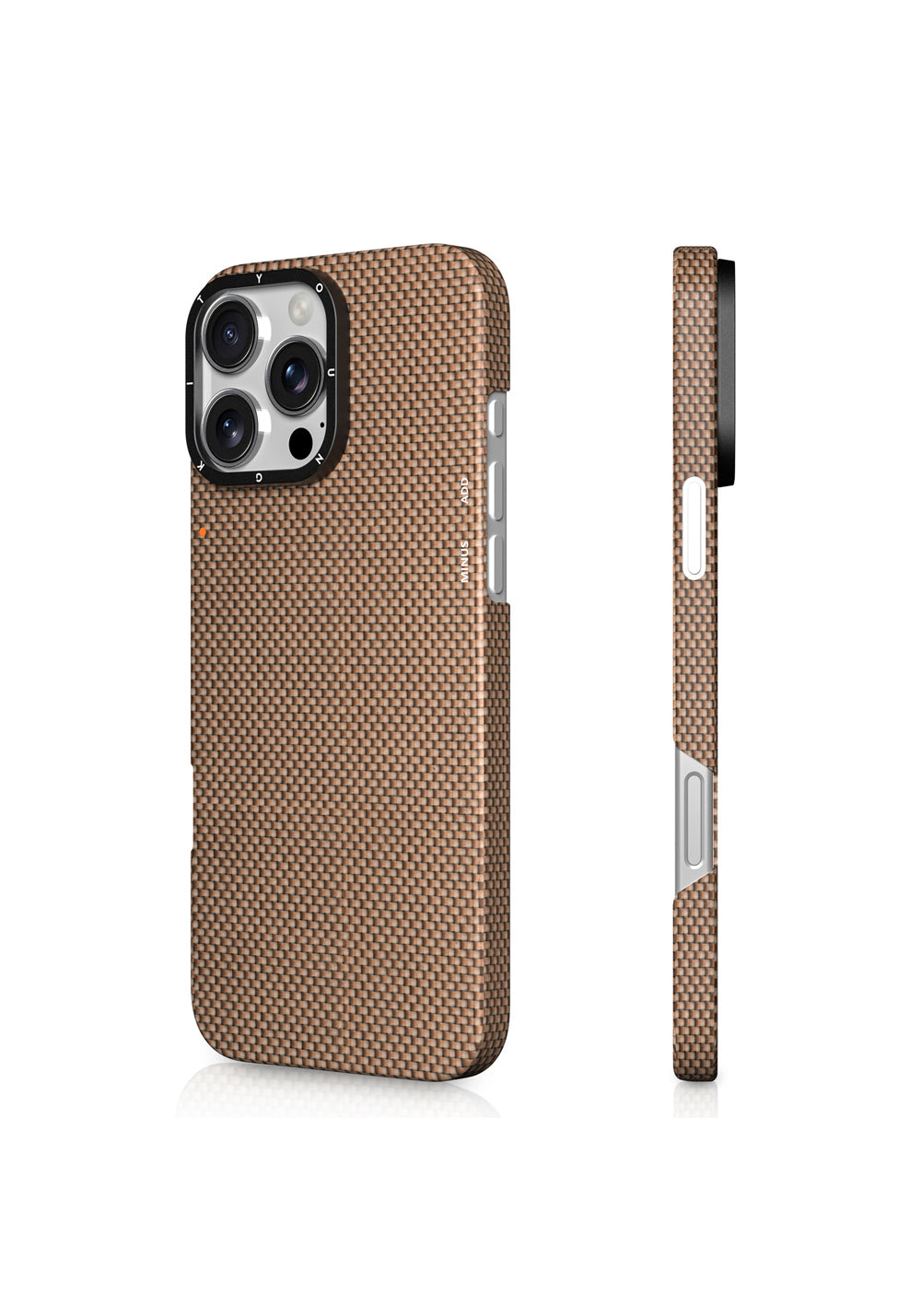 Apple iPhone 16 Pro Max Kılıf Manyetik Şarj Uyumlu Aramid Fiber Youngkit 1500D Extreme Wing Titanyum-Gold Serisi Kapak