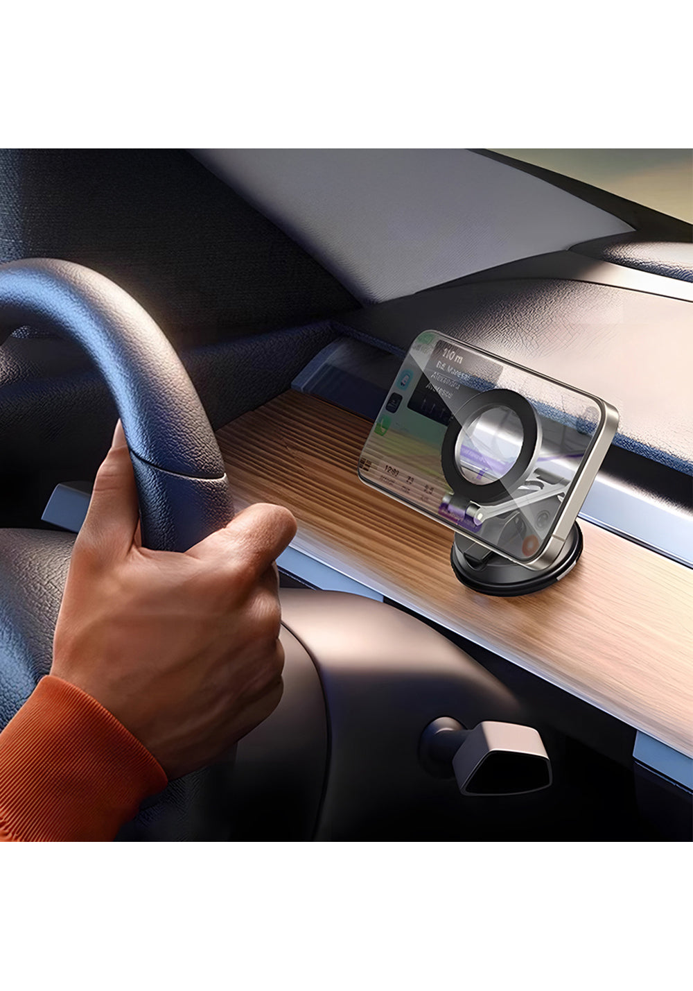 Wiwu Wi-CH055 360 Derece Dönebilen Magnetik Stand Araç Telefon Tutucu