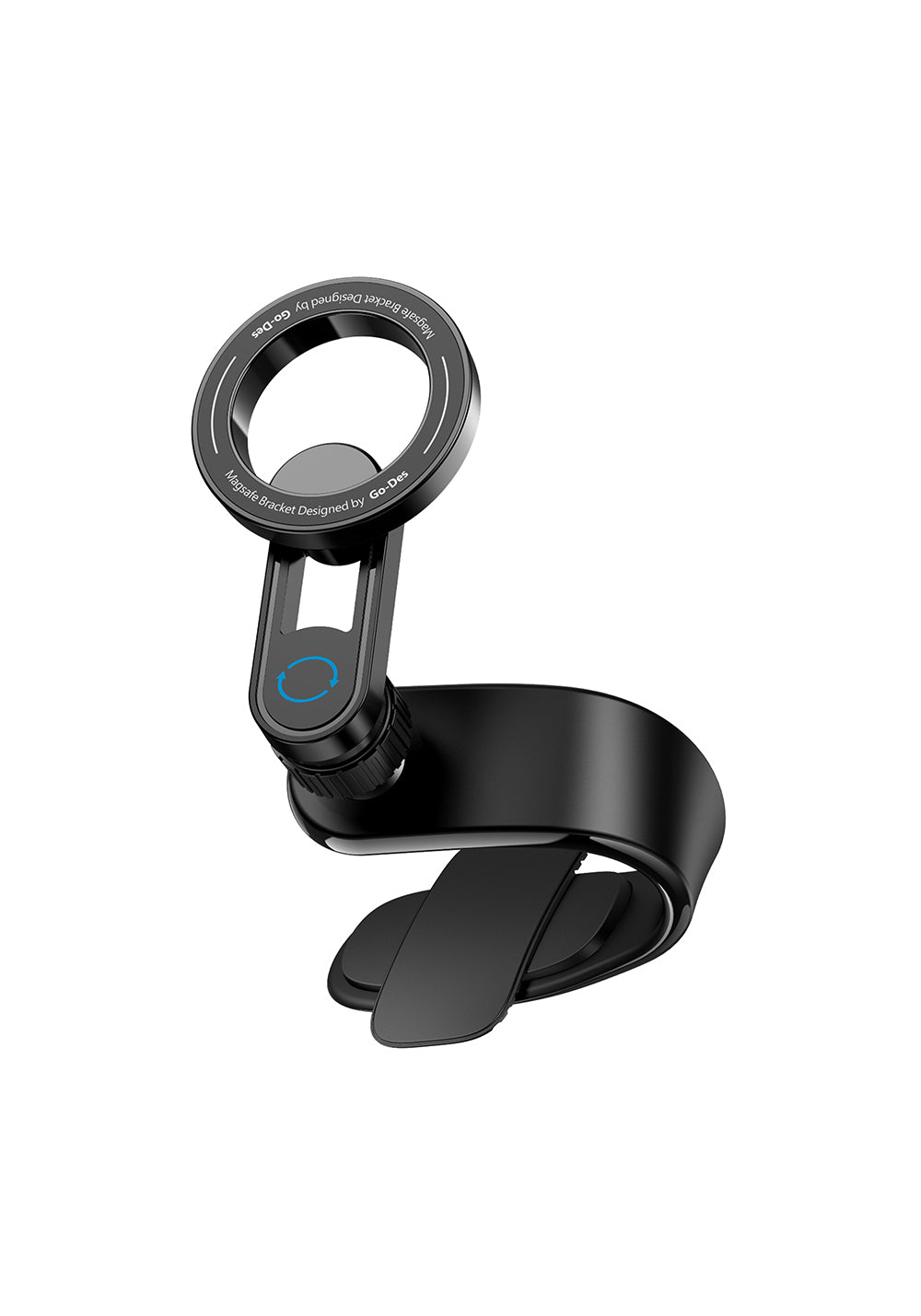 Go Des GD-HD986 Magnetik M-safe Uyumlu Bükülebilen Eğimi ve Düz Zemin Araç Telefon Tutucu
