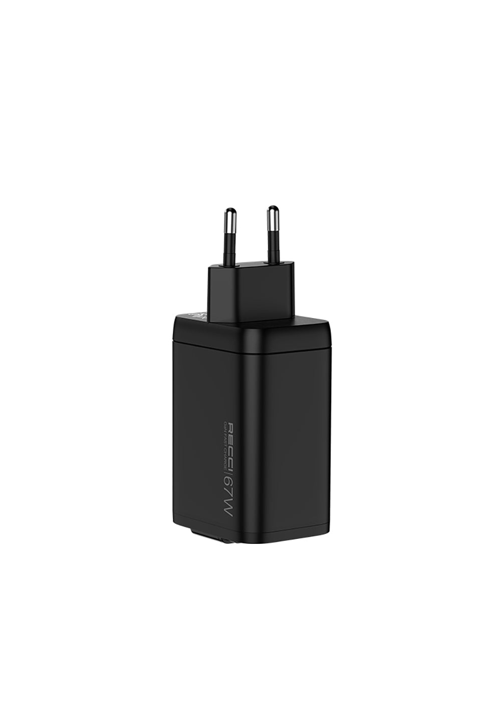 Recci RC103E GaN Teknolojili Hızlı Şarj Başlığı USB-A to Type-C PD 67W Type-C Kablolu Şarj Seti