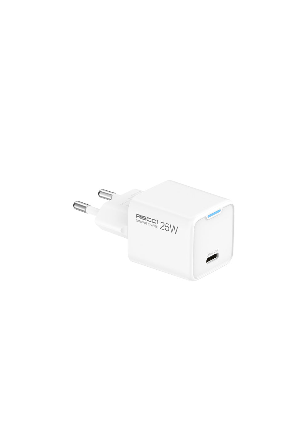 Recci RC106E GaN Teknolojili Hızlı Şarj Başlığı Type-C to Type-C PD 25W Kablolu Şarj Seti