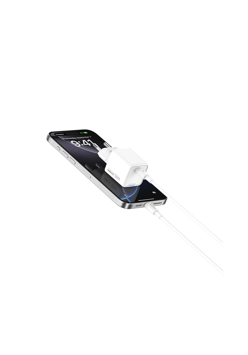 Recci RC106E GaN Teknolojili Hızlı Şarj Başlığı Type-C to Type-C PD 25W Kablolu Şarj Seti