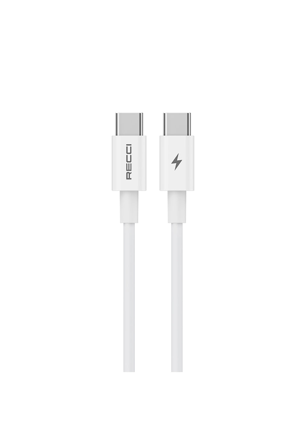 Recci RC108E GaN Teknolojili Hızlı Şarj Başlığı Type-C to Type-C PD 45W Kablolu Şarj Seti