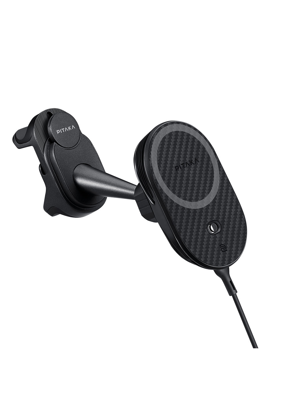 Pitaka MagEZ Pro 2 Manyetik Şarj Uyumlu Qi2 Tesla Model Y ve Model 3 Uyumlu Aramid Fiber Araç Telefon Tutucu