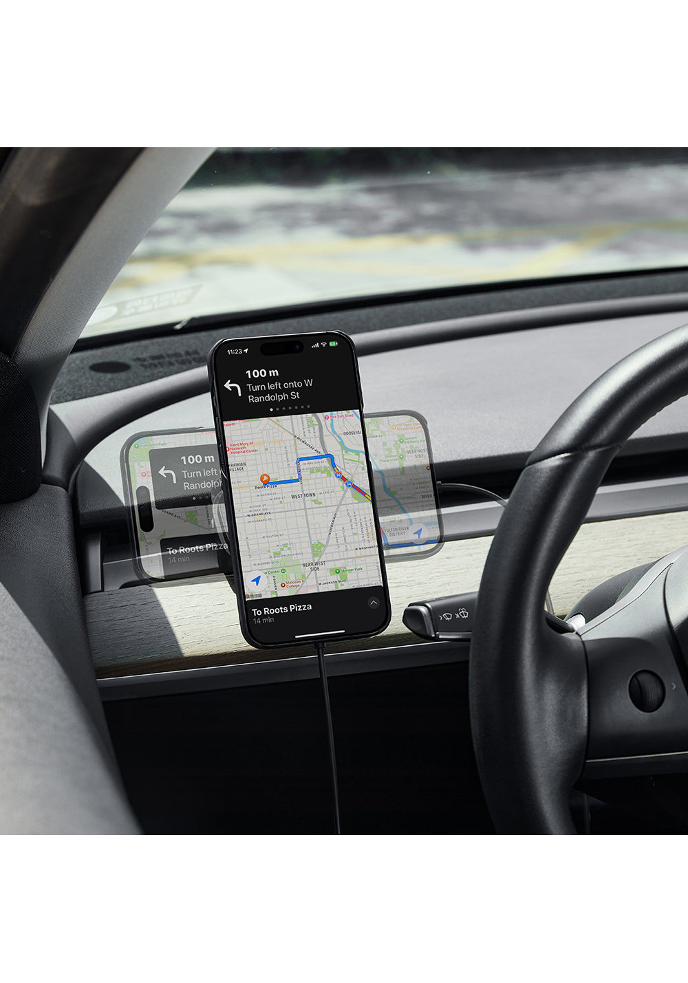 Pitaka MagEZ Pro 2 Manyetik Şarj Uyumlu Qi2 Tesla Model Y ve Model 3 Uyumlu Aramid Fiber Araç Telefon Tutucu