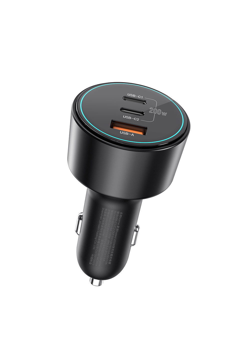 Wiwu Wi-QC026 Starship Serisi Hızlı Şarj Özellikli Dual Type-C + USB-A Portlu Araç Şarj Aleti 200W