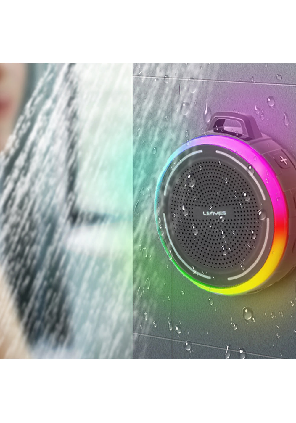 Lenyes S223 RGB Işıklı Askı Aparatlı Mini Bluetooth Speaker Hoparlör v5.3