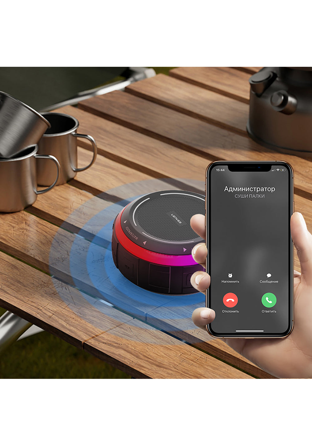 Lenyes S223 RGB Işıklı Askı Aparatlı Mini Bluetooth Speaker Hoparlör v5.3