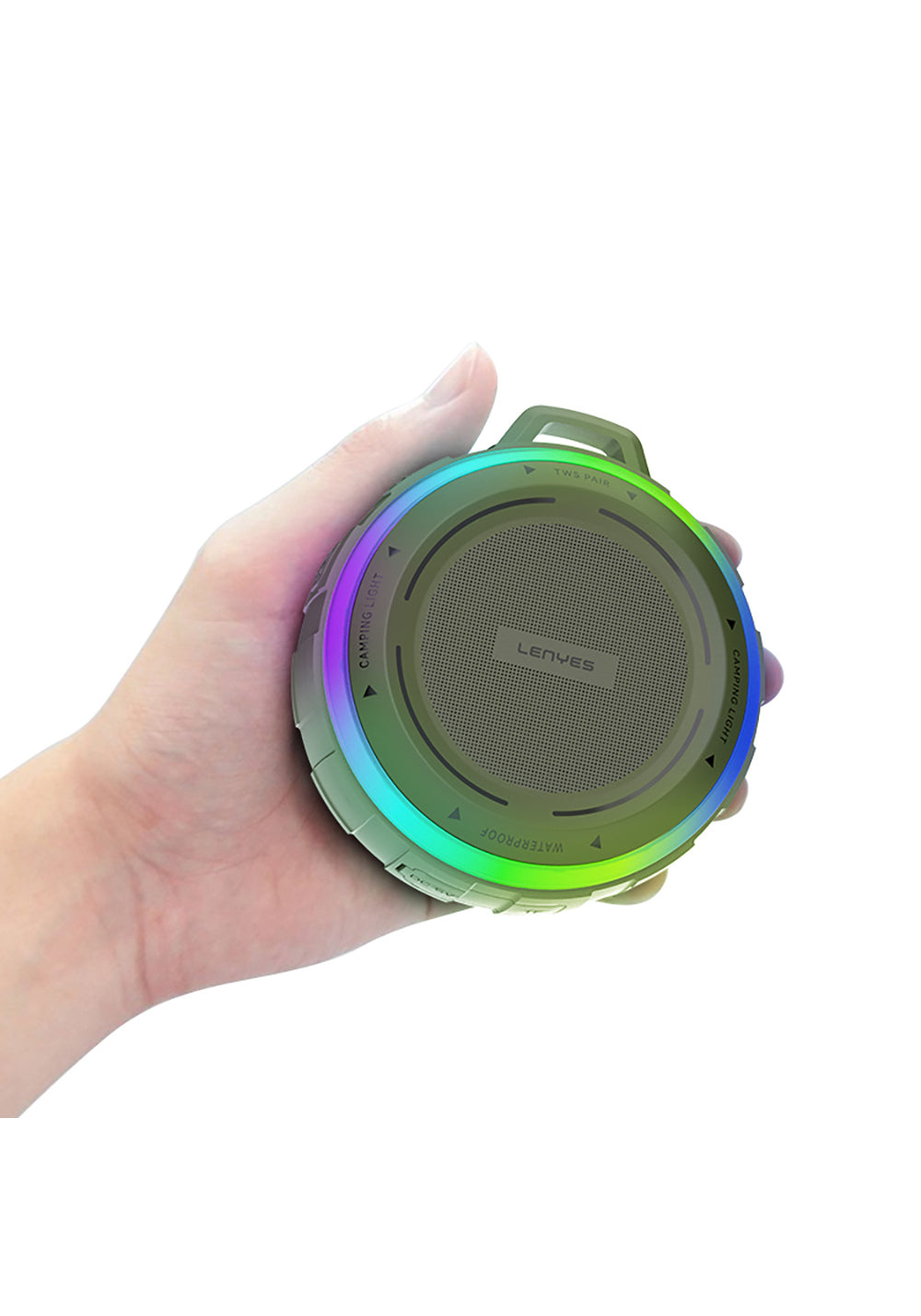Lenyes S223 RGB Işıklı Askı Aparatlı Mini Bluetooth Speaker Hoparlör v5.3