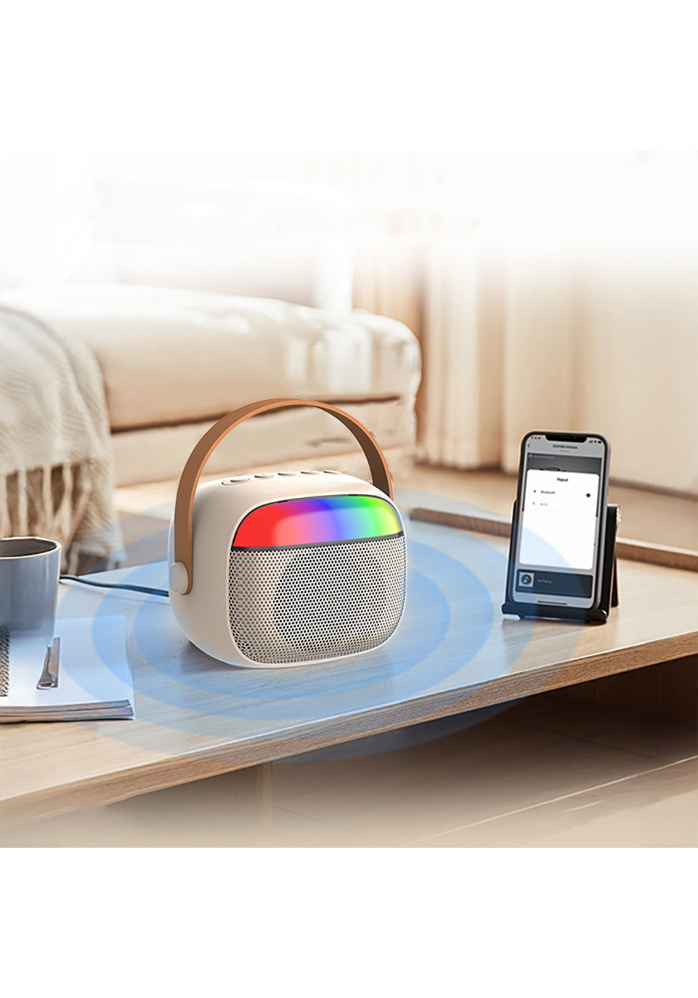 Lenyes S227 RGB Işıklı Askılı Mikrofonlu Bluetooth Speaker Hoparlör v5.3