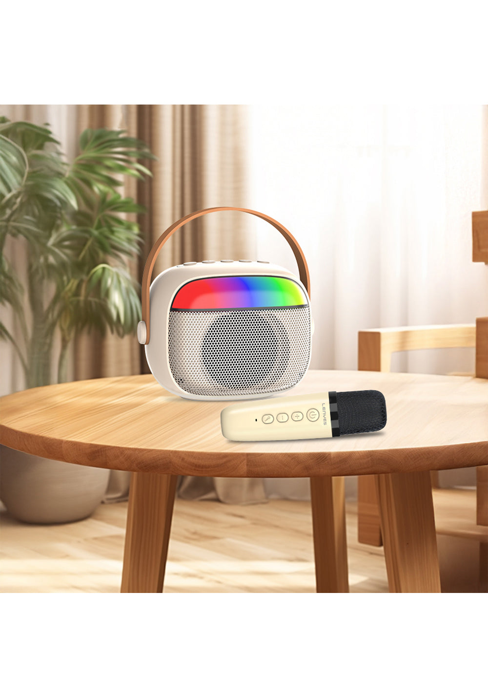 Lenyes S227 RGB Işıklı Askılı Mikrofonlu Bluetooth Speaker Hoparlör v5.3