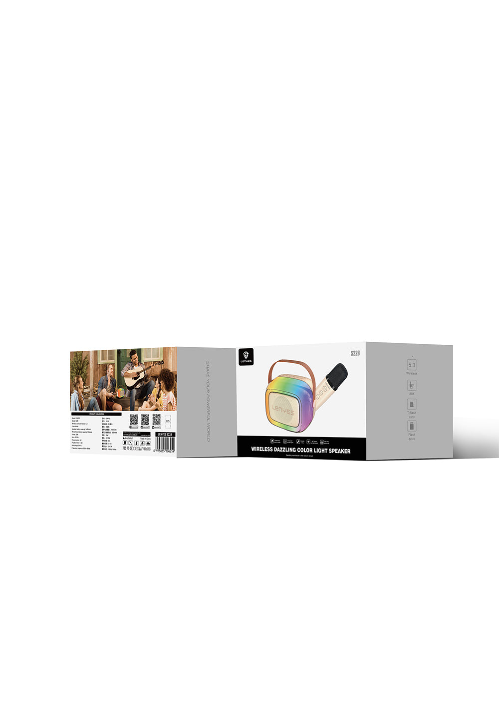 Lenyes S228 RGB Işıklı Askılı Mikrofonlu Bluetooth Speaker Hoparlör v5.3