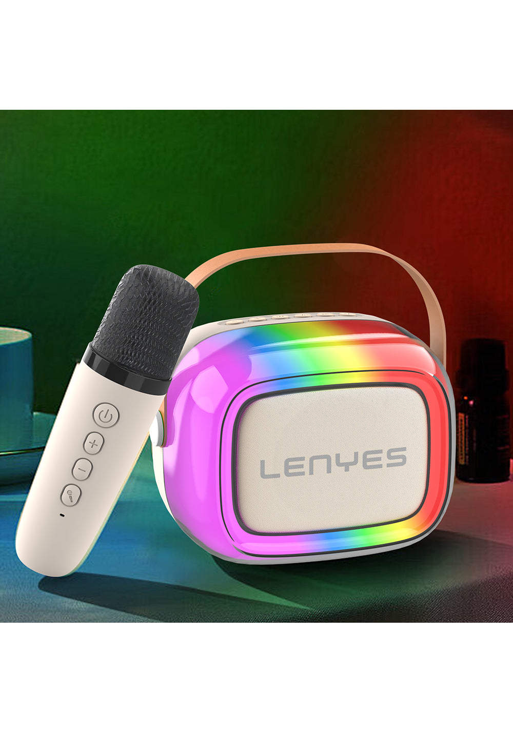Lenyes S228 RGB Işıklı Askılı Mikrofonlu Bluetooth Speaker Hoparlör v5.3