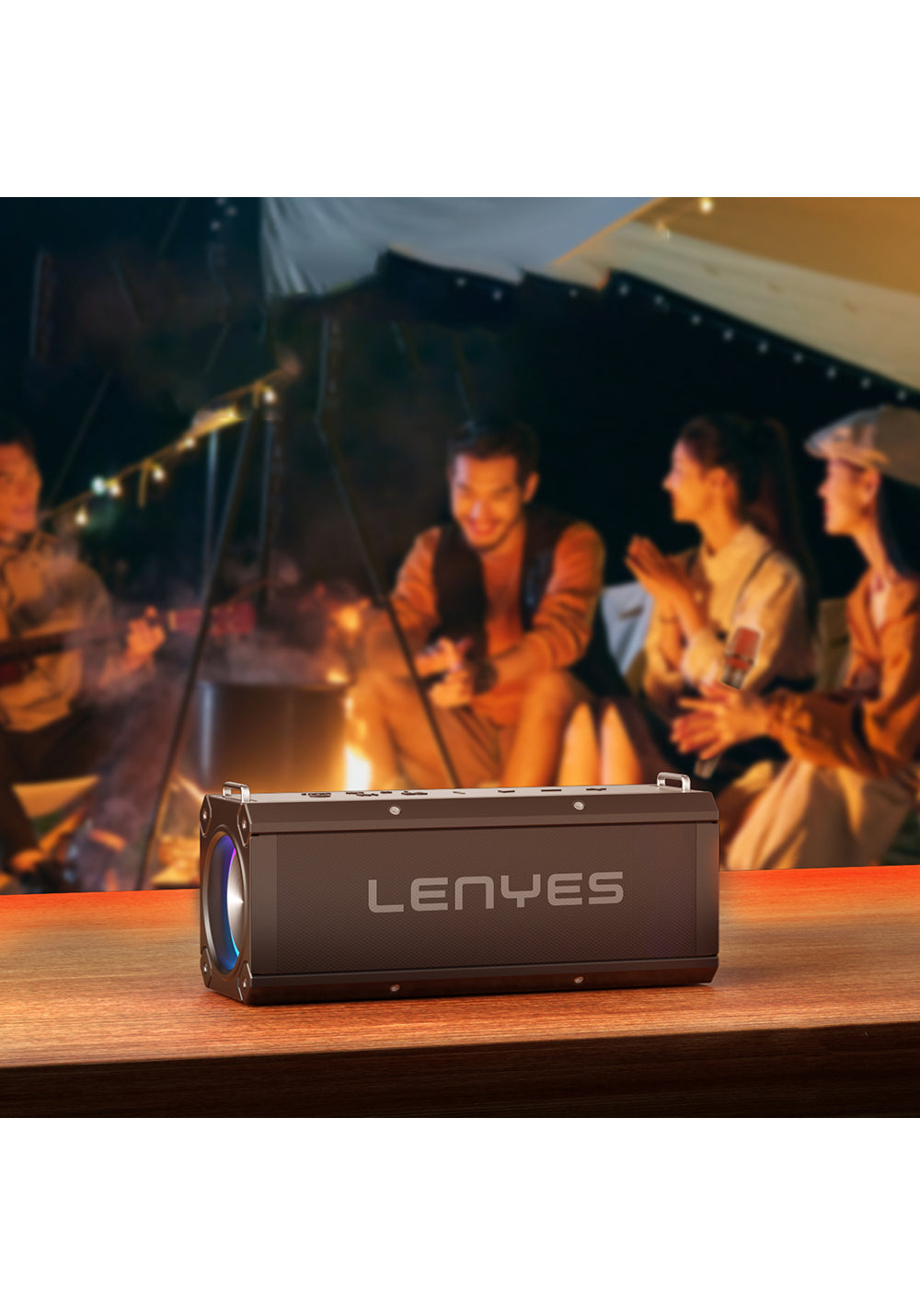 Lenyes S828 RGB Led Işıklı TWS Bluetooth Speaker Hoparlör v5.0