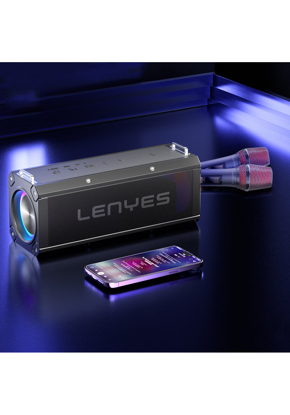 Lenyes S828 RGB Led Işıklı TWS Bluetooth Speaker Hoparlör v5.0