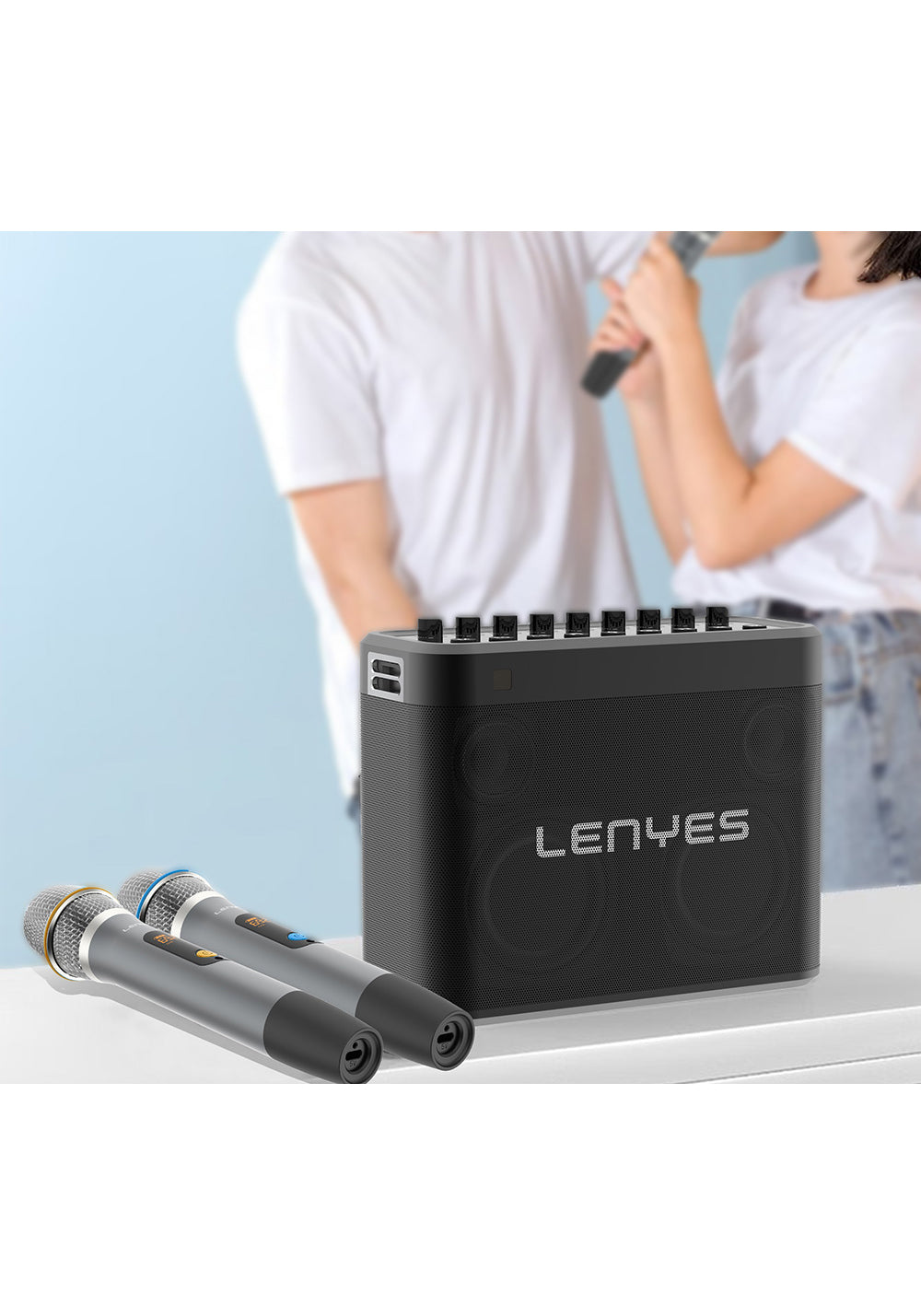 Lenyes S830 Mikrofonlu Çoklu Giriş TWS Karaoke Bluetooth Hoparlör v5.0 160W