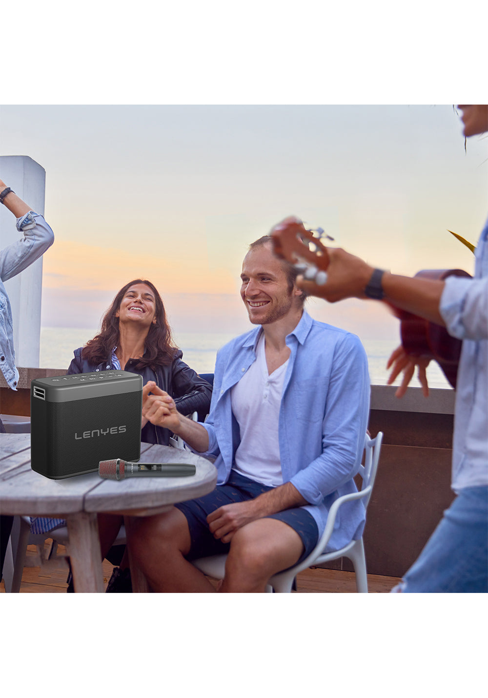 Lenyes S832 TWS Bluetooth Speaker Hoparlör ve Karaoke Bluetooth Mikrofon v5.0