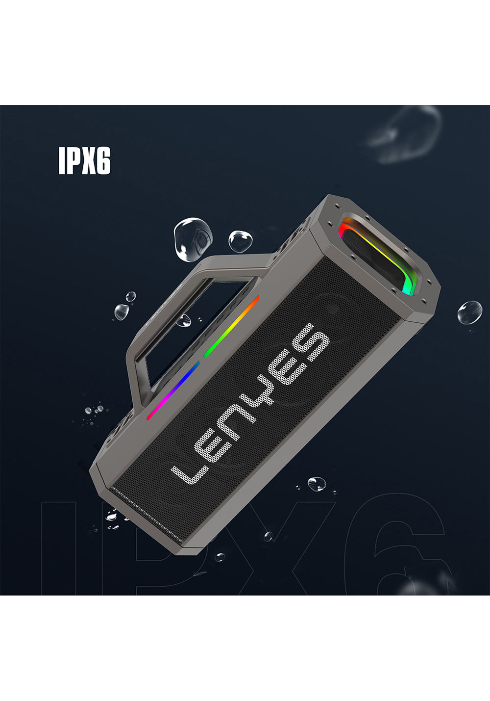 Lenyes S833 RGB Led Işıklı Bluetooth Speaker Hoparlör ve Karaoke Bluetooth Mikrofon v5.0