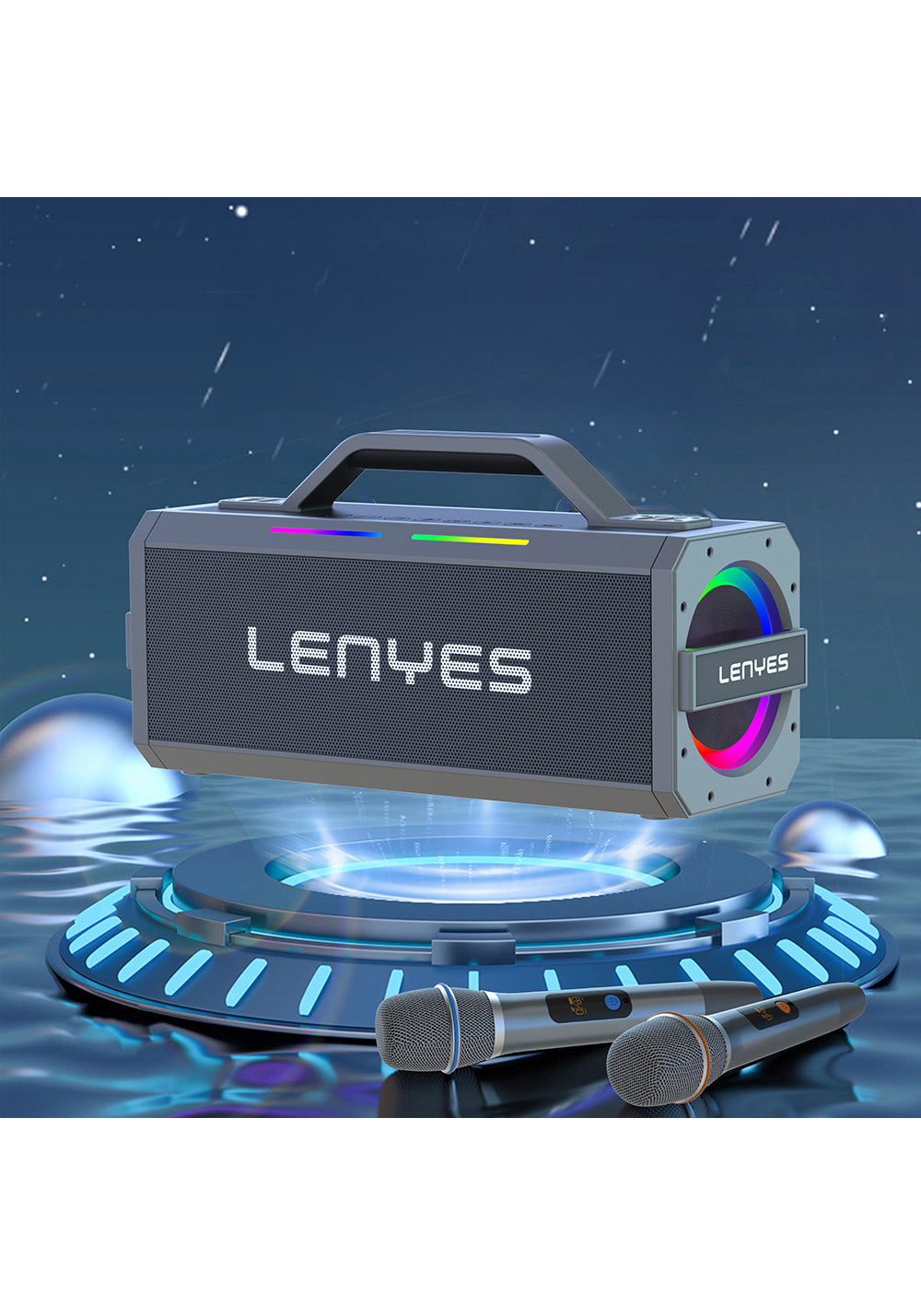 Lenyes S836 RGB Led Işıklı TWS Bluetooth Speaker Hoparlör v5.0