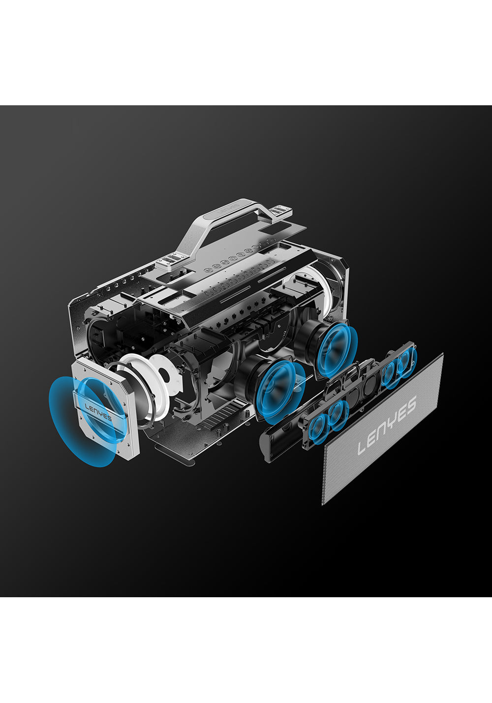 Lenyes S836 RGB Led Işıklı TWS Bluetooth Speaker Hoparlör v5.0