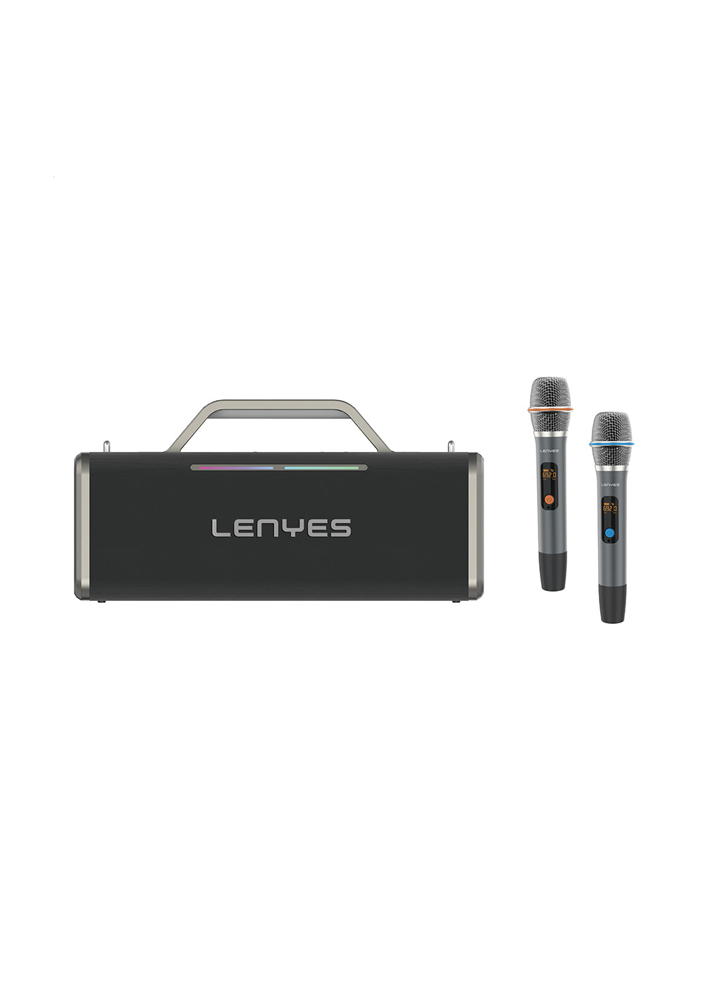 Lenyes S838 RGB Işıklı Taşınabilir Çift Mikrofonlu TWS Bluetooth Speaker Hoparlör v5.0