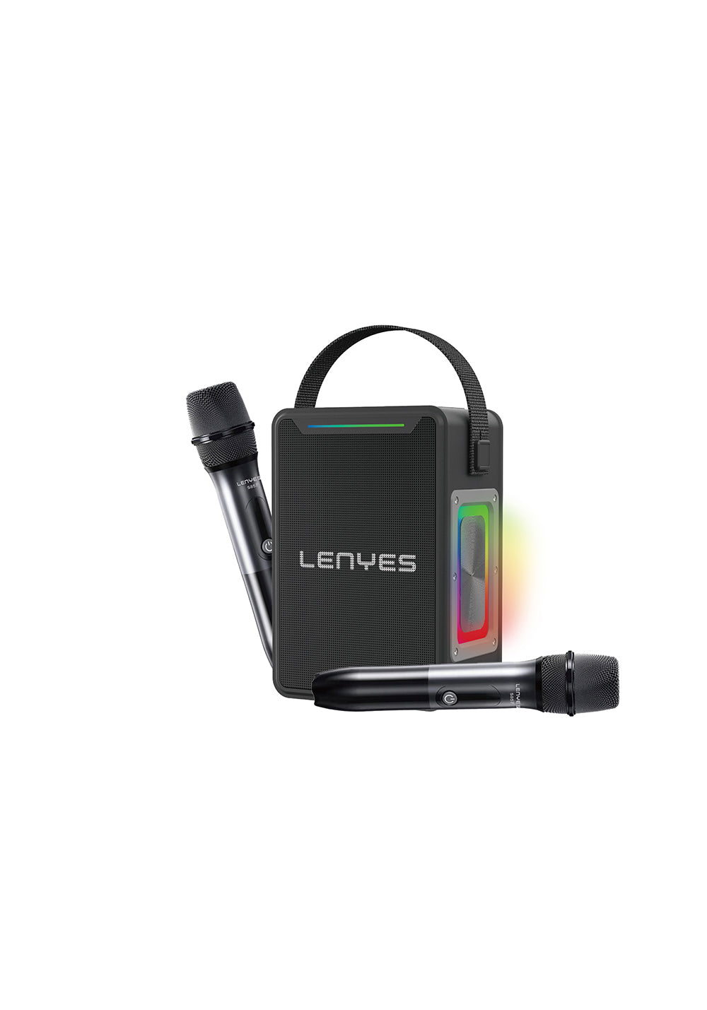 Lenyes S857 RGB Işıklı Çift Mikrofonlu Taşınabilir TWS Bluetooth Speaker Hoparlör v5.3
