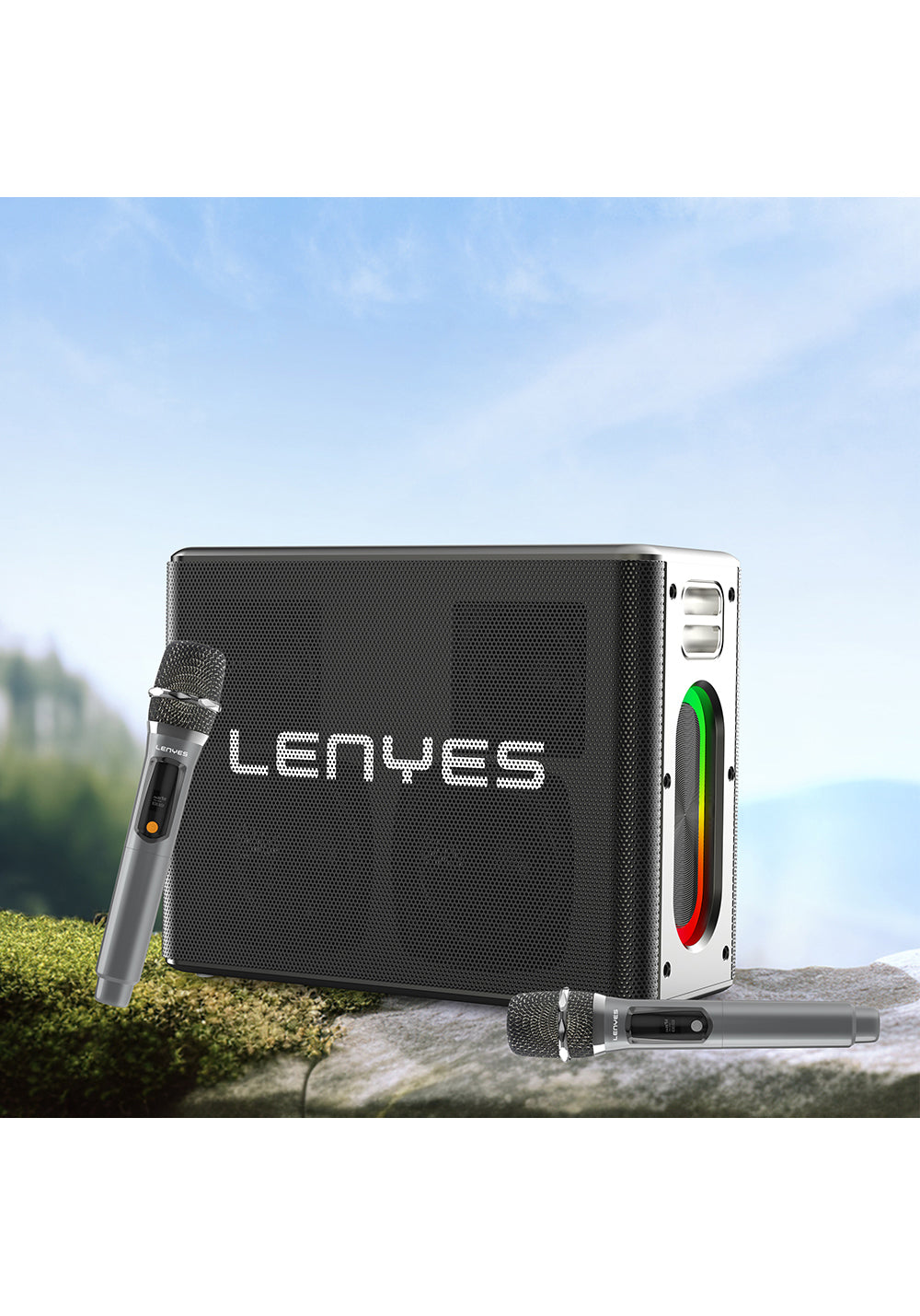 Lenyes S861 12.000mAh Powerbank Özellikli Çift Mikrofonlu Bluetooth Speaker Hoparlör v5.0
