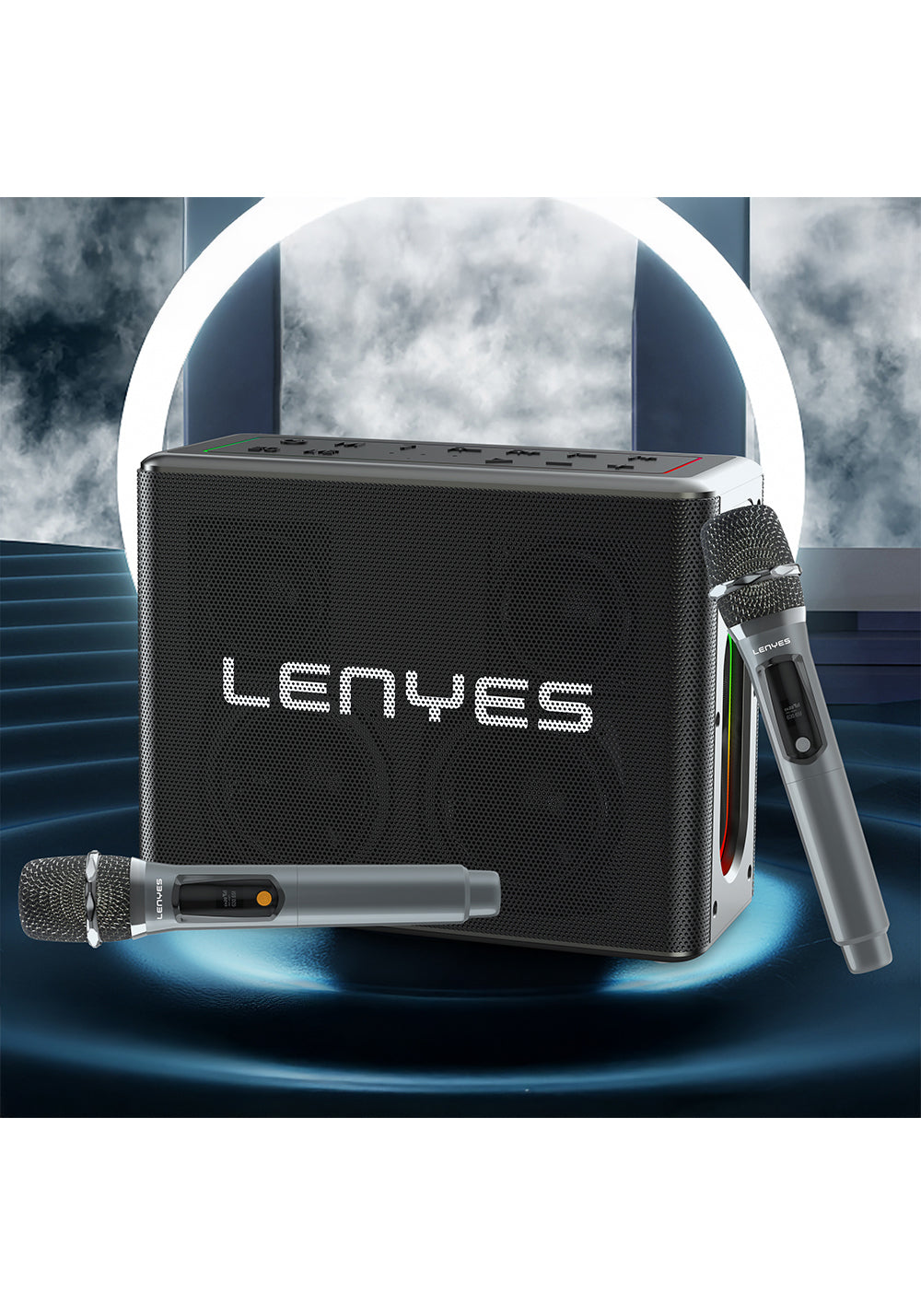 Lenyes S861 12.000mAh Powerbank Özellikli Çift Mikrofonlu Bluetooth Speaker Hoparlör v5.0