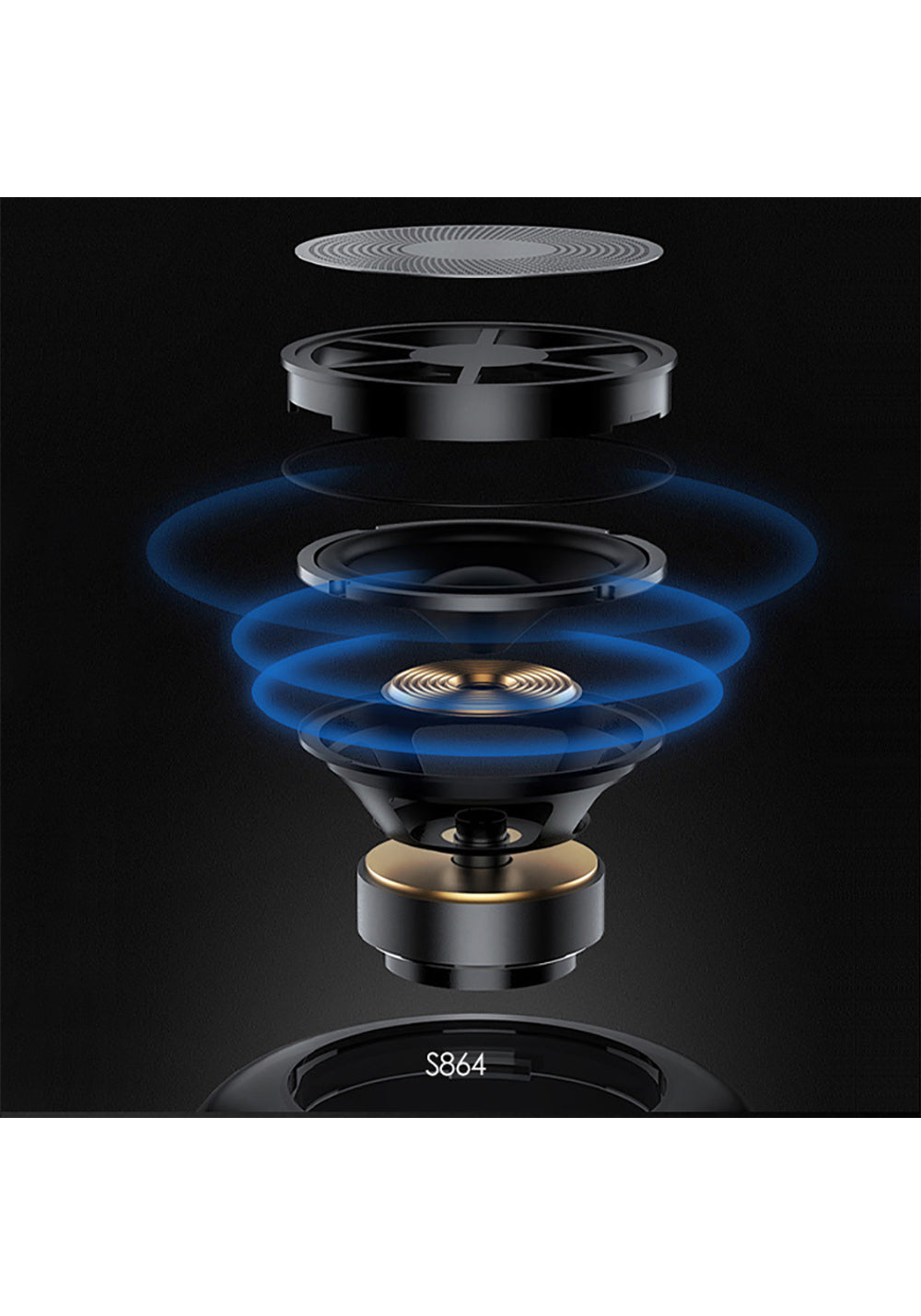 Lenyes S864 RGB Işıklı Taşınabilir TWS Bluetooth Speaker Hoparlör v5.3