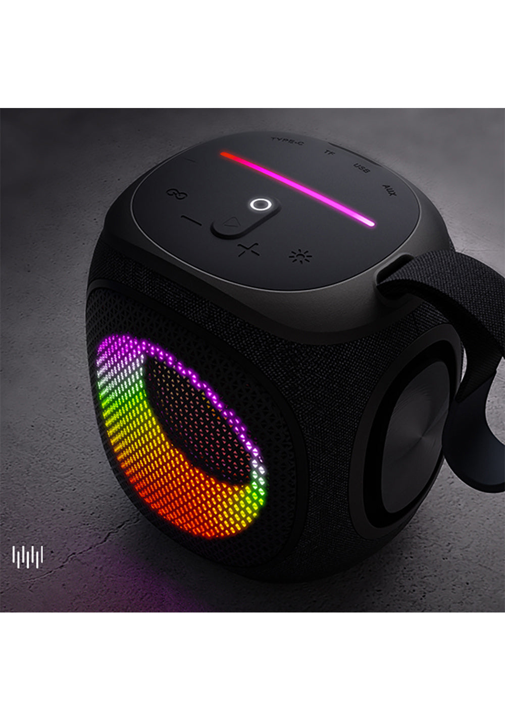 Lenyes S864 RGB Işıklı Taşınabilir TWS Bluetooth Speaker Hoparlör v5.3