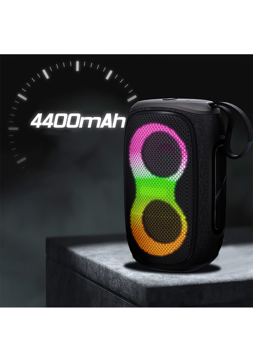 Lenyes S865 Luminous Serisi Su Geçirmez Çoklu Giriş RGB Işıklı TWS Bluetooth Hoparlör v5.3 40W