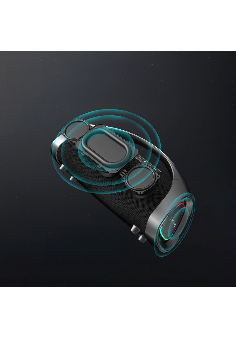 Lenyes S873 RGB Işıklı Taşınabilir Kumandalı&Mikrofonlu TWS Bluetooth Speaker Hoparlör v5.3