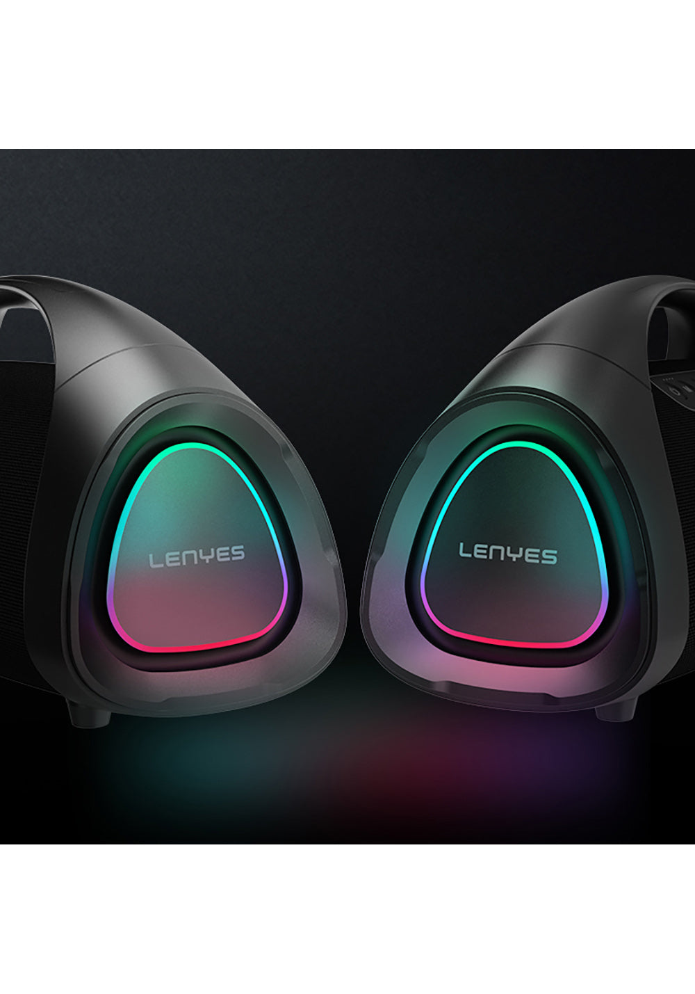 Lenyes S873 RGB Işıklı Taşınabilir Kumandalı&Mikrofonlu TWS Bluetooth Speaker Hoparlör v5.3