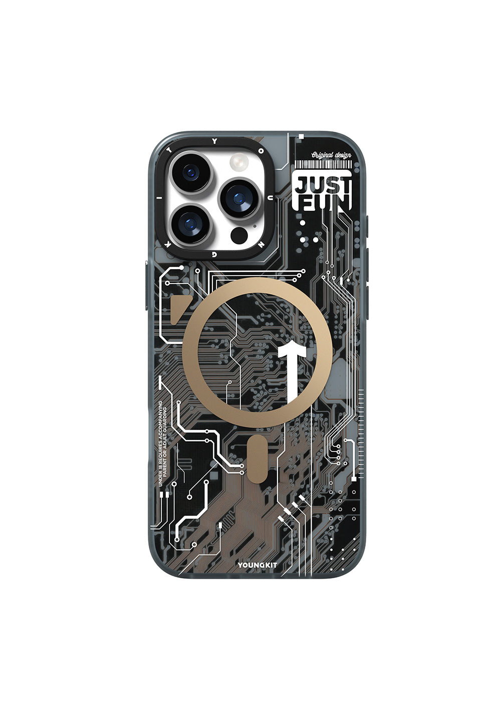 Apple iPhone 16 Pro Kılıf Manyetik Şarj Uyumlu Kamera Denetim Butonlu Youngkit Technology Serisi Kapak