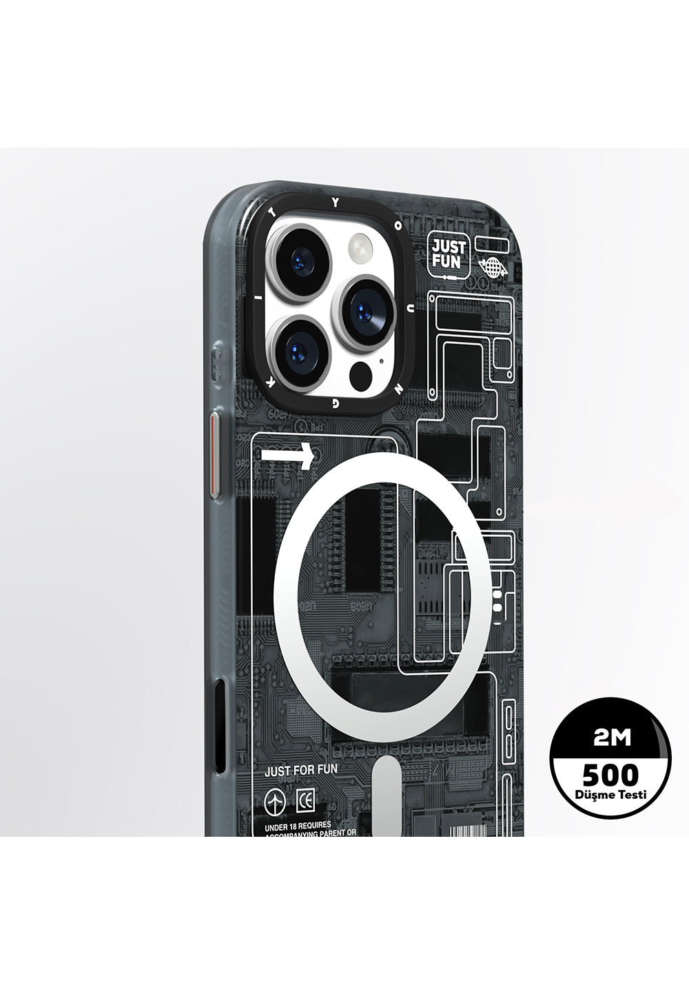 Apple iPhone 16 Pro Kılıf Manyetik Şarj Uyumlu Kamera Denetim Butonlu Youngkit Technology Serisi Kapak