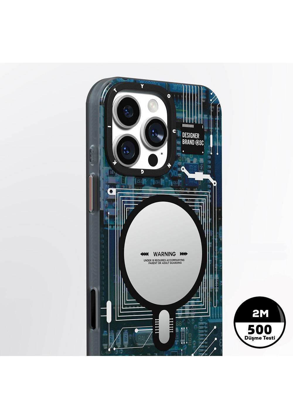 Apple iPhone 16 Pro Kılıf Manyetik Şarj Uyumlu Kamera Denetim Butonlu Youngkit Technology Serisi Kapak