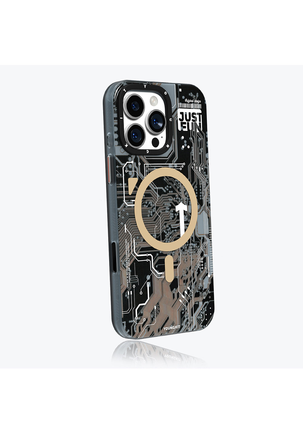 Apple iPhone 16 Pro Kılıf Manyetik Şarj Uyumlu Kamera Denetim Butonlu Youngkit Technology Serisi Kapak