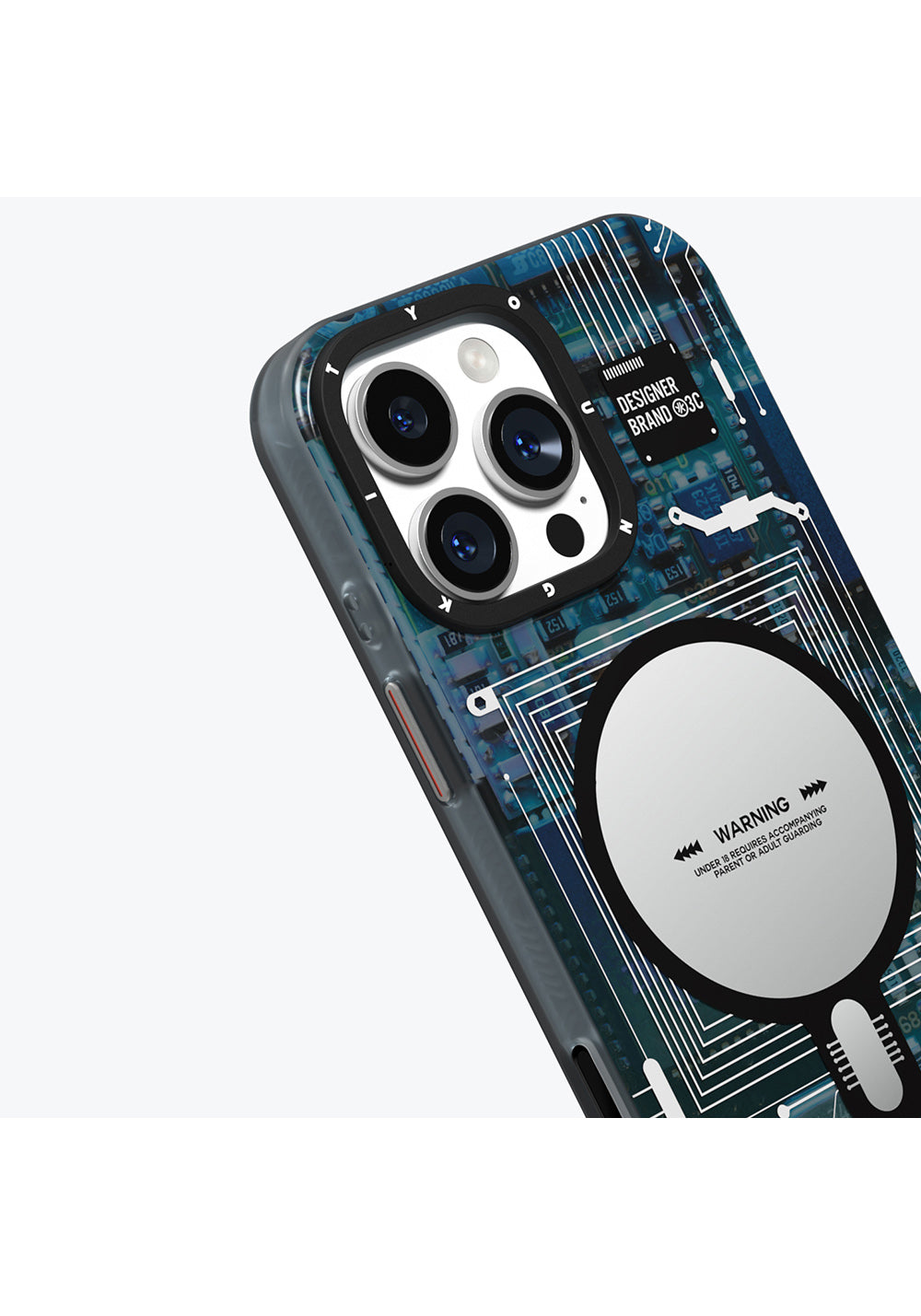 Apple iPhone 16 Pro Kılıf Manyetik Şarj Uyumlu Kamera Denetim Butonlu Youngkit Technology Serisi Kapak