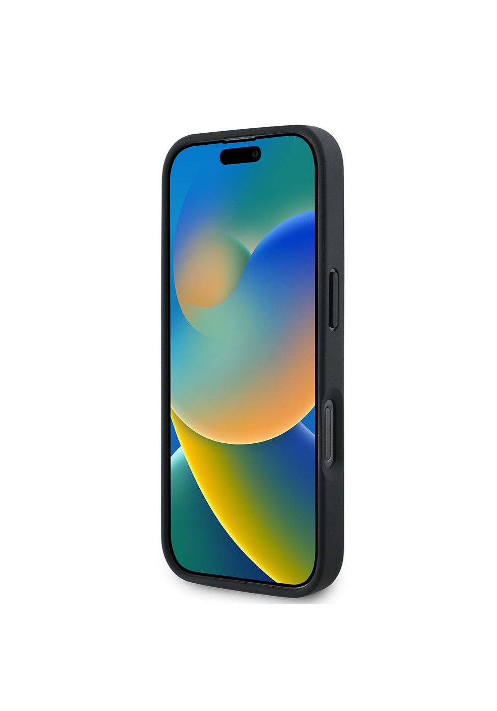 Apple iPhone 16 Pro Kılıf Guess Orijinal Lisanslı PU Deri Taşlı Üçgen Logo 4G Desenli Strass Kapak