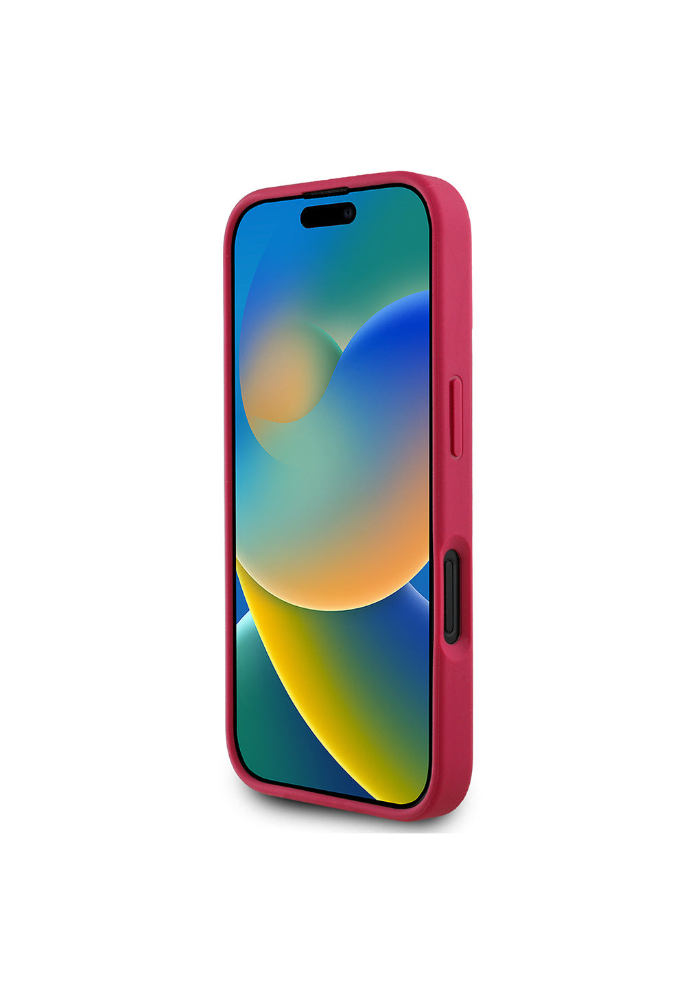 Apple iPhone 16 Kılıf Guess Orijinal Lisanslı Manyetik Şarj Uyumlu Taneli Çiçek Tasarımlı Metal Yazı Logolu Kapak
