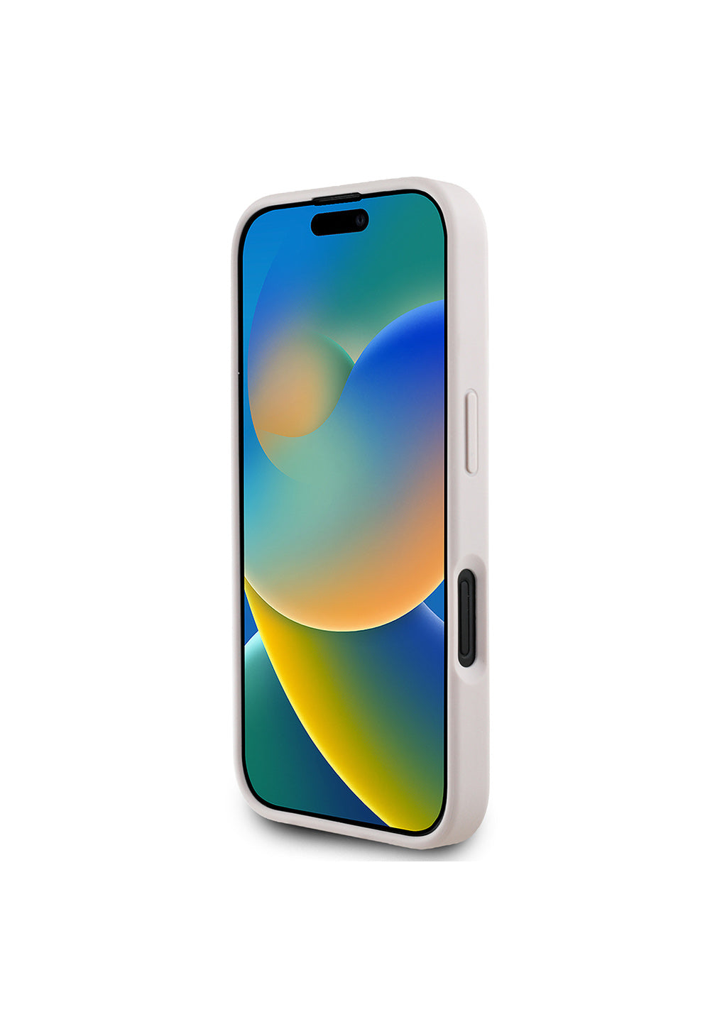 Apple iPhone 16 Kılıf Guess Orijinal Lisanslı Manyetik Şarj Uyumlu Yazı Logolu Circle Classic Kapak