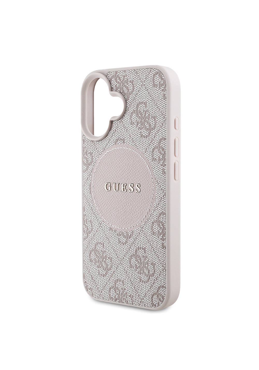 Apple iPhone 16 Kılıf Guess Orijinal Lisanslı Manyetik Şarj Uyumlu Yazı Logolu Circle Classic Kapak