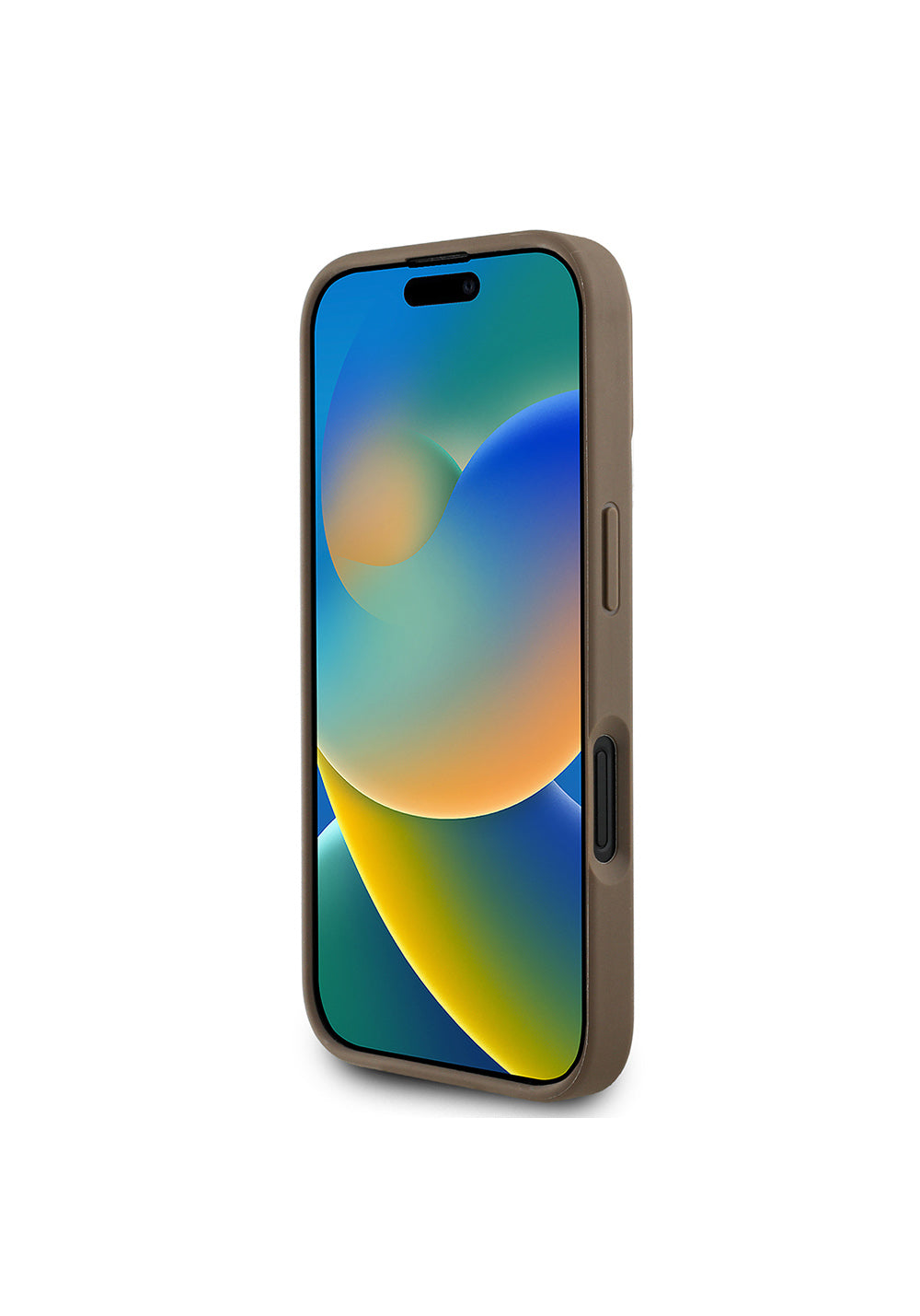 Apple iPhone 16 Kılıf Guess Orijinal Lisanslı Manyetik Şarj Uyumlu Sıcak Baskılı Üçgen Logolu PU Deri Peony Kapak