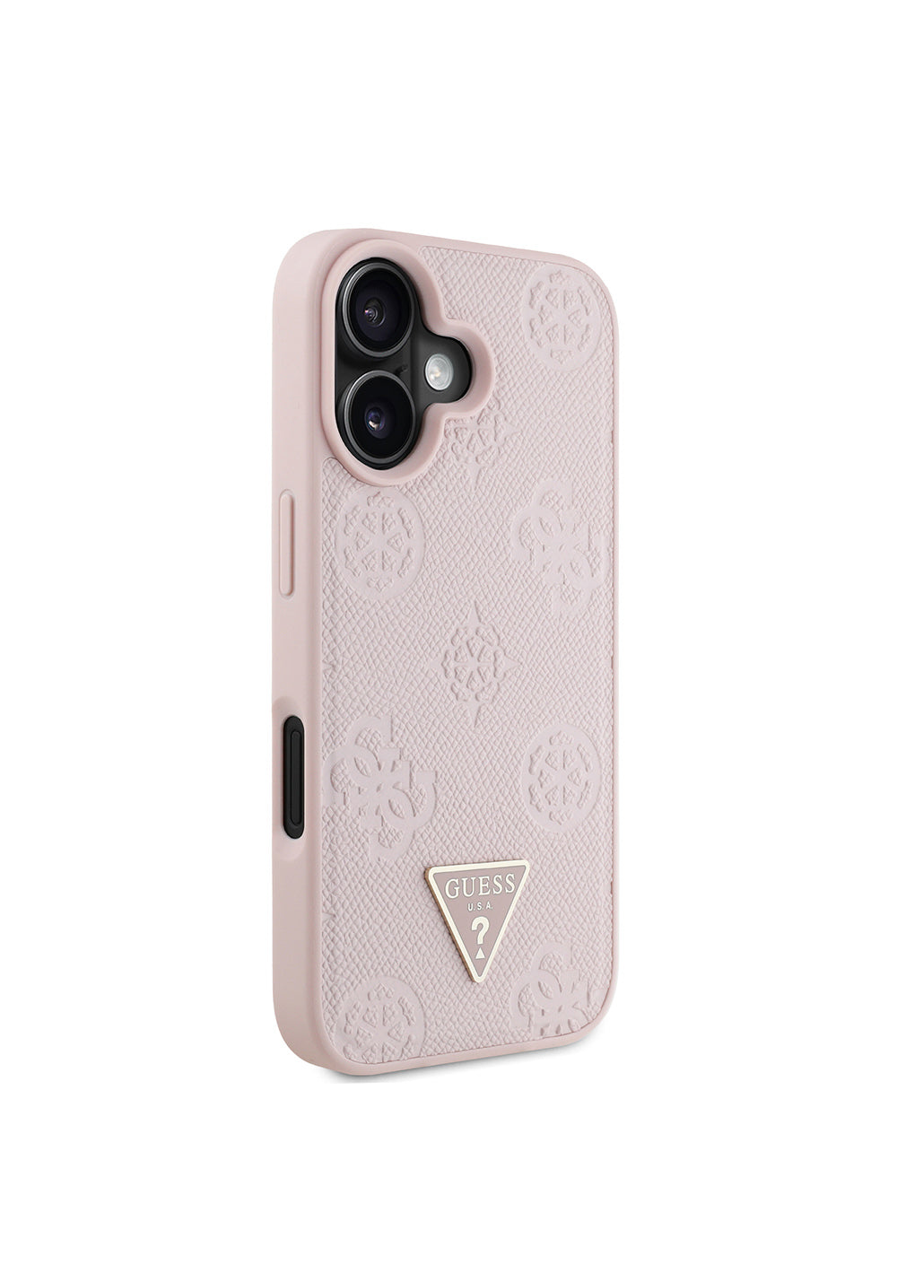 Apple iPhone 16 Kılıf Guess Orijinal Lisanslı Manyetik Şarj Uyumlu Sıcak Baskılı Üçgen Logolu PU Deri Peony Kapak