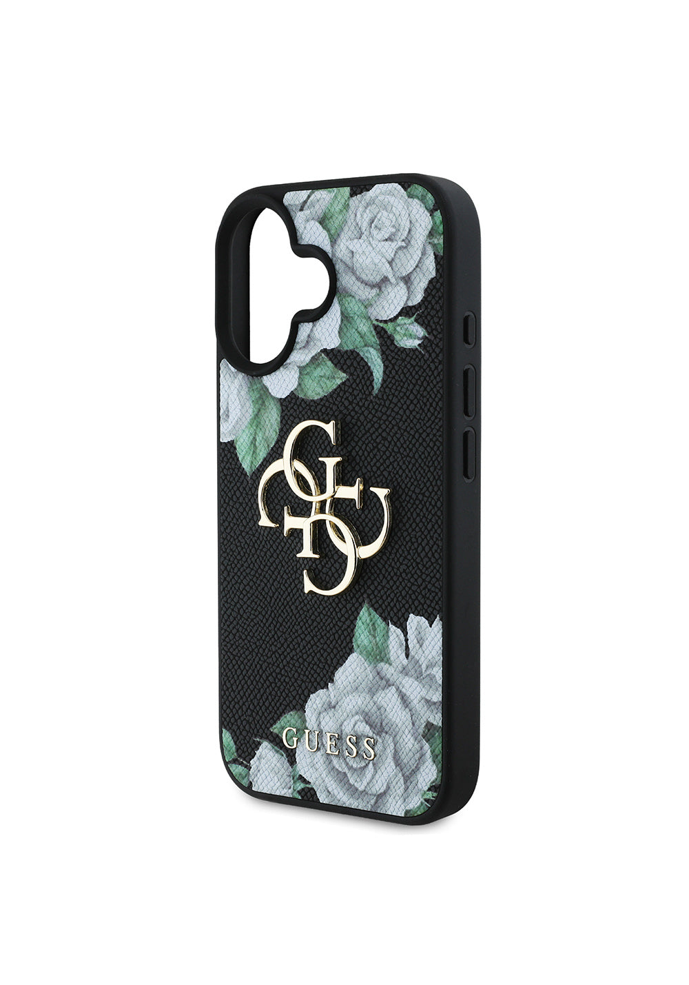 Apple iPhone 16 Kılıf Guess Orijinal Lisanslı Gül Baskılı Büyük Metal Logo Dizaynlı Kapak