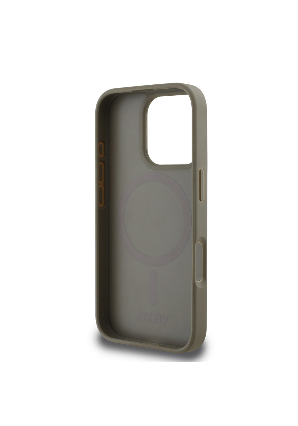 Apple iPhone 16 Pro Kılıf DKNY Orijinal Lisanslı Manyetik Şarj Uyumlu 3D Yazılı Grid Pattern Kapak
