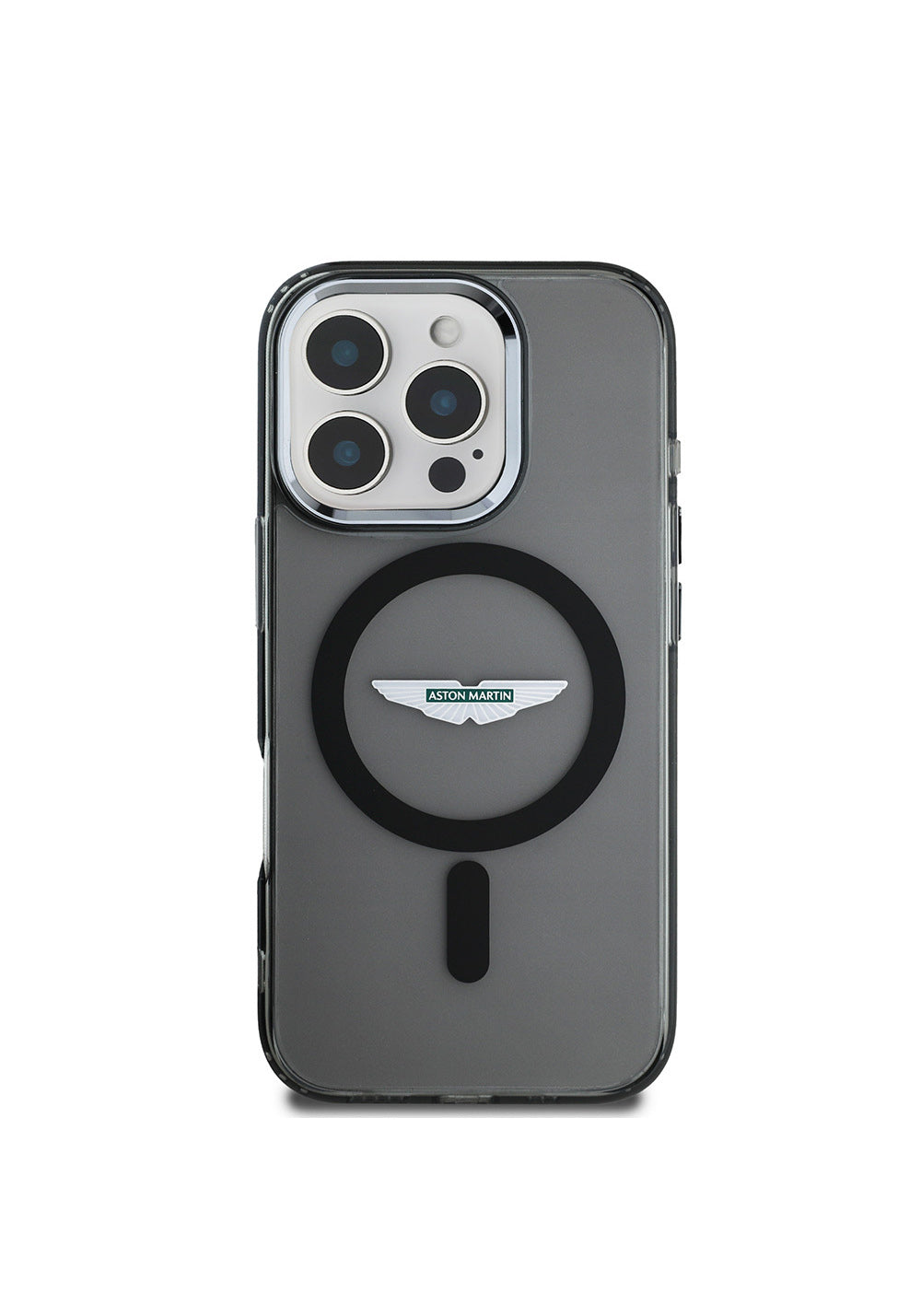 Apple iPhone 16 Pro Max Kılıf Aston Martin Orijinal Lisanslı Manyetik Şarj Uyumlu IML Baskı Logolu Buzlu Kapak