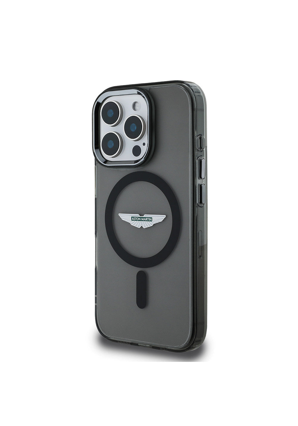 Apple iPhone 16 Pro Max Kılıf Aston Martin Orijinal Lisanslı Manyetik Şarj Uyumlu IML Baskı Logolu Buzlu Kapak