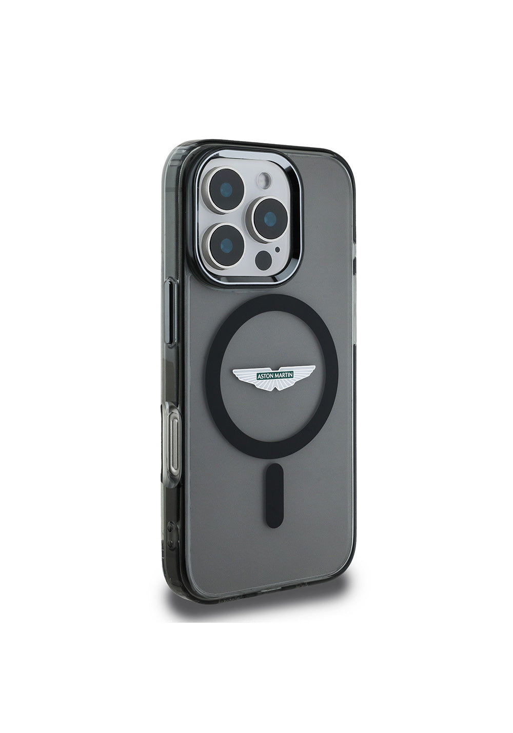 Apple iPhone 16 Pro Max Kılıf Aston Martin Orijinal Lisanslı Manyetik Şarj Uyumlu IML Baskı Logolu Buzlu Kapak