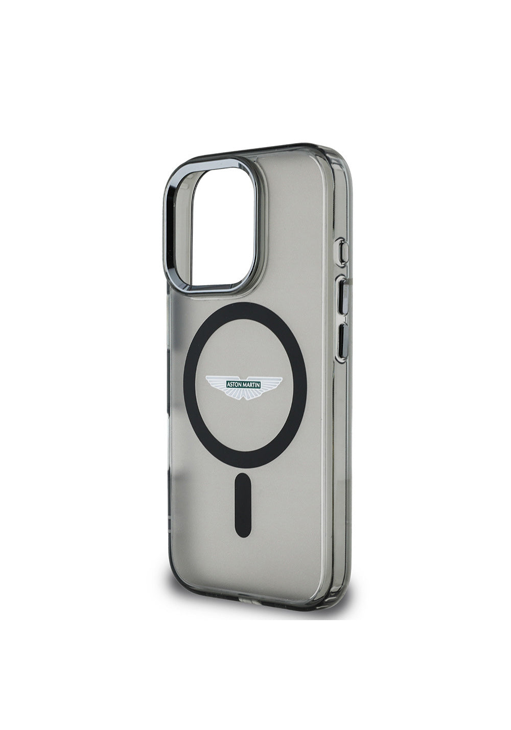 Apple iPhone 16 Pro Max Kılıf Aston Martin Orijinal Lisanslı Manyetik Şarj Uyumlu IML Baskı Logolu Buzlu Kapak